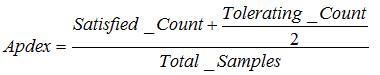 Apdex Formula Apdex Formula